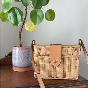 Banana Republic Crossbody Wicker Box Bag
